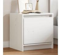 vidaXL Comodino Bianco 40x30,5x40 cm in Legno Massello di Pino