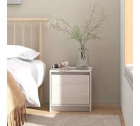 vidaXL Comodino Bianco 40x30,5x40 cm in Legno Massello di Pino