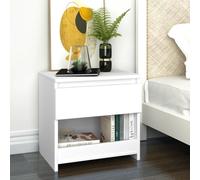 vidaXL Comodino Bianco 40x30x39 cm in Legno Ingegnerizzato