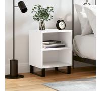 vidaXL Comodino Bianco 40x30x50 cm in Legno Multistrato