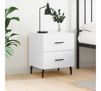 vidaXL Comodino Bianco 40x35x47,5 cm in Legno Multistrato