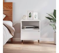 vidaXL Comodino Bianco 40x35x50 cm in Legno Multistrato