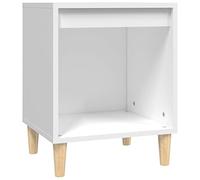 vidaXL Comodino Bianco 40x35x50 cm in Legno Multistrato