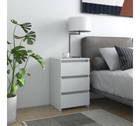 VIDAXL - Comodino Bianco 40x35x62,5 cm in Legno Multistrato