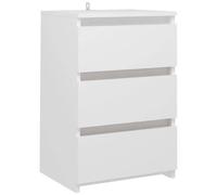 VIDAXL - Comodino Bianco 40x35x62,5 cm in Legno Multistrato