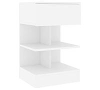 vidaXL Comodino Bianco 40x35x65 cm in Truciolato