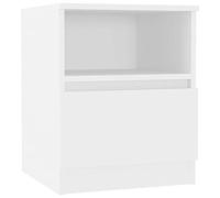 vidaXL Comodino Bianco 40x40x50 cm in Legno Multistrato
