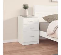 vidaXL Comodino Bianco 40x40x63 cm in Legno Multistrato