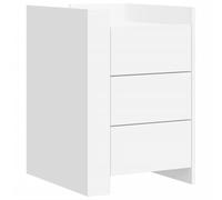 vidaXL Comodino Bianco 45x50x65 cm in Legno Multistrato