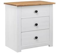 VIDAXL - Comodino Bianco 46x40x57 cm in Legno di Pino Panama Range