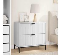 vidaXL Comodino Bianco 63.5 x 36 x 61 cm Legno multistrato