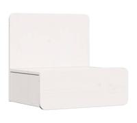 vidaXL Comodino Bianco in Pino Massello di con cassetti per Lo stoccaggio - 44 x 32,5 x 40 cm - Stile Tradizionale - Finitura Rugosa - Montaggio Necessario - Design da Montare a Muro - Comodino vers