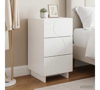 vidaXL Armadio da Notte Bianco Lucido 33,5 x 34,5 x 60 cm
