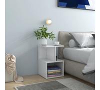 vidaXL Comodino Bianco Lucido 35x35x55 cm in Truciolato