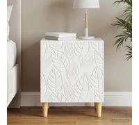 vidaXL Comodino Bianco Lucido 43 x 34,5 x 50 cm Legno ingegnerizzato