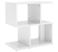 vidaXL Comodino Bianco Lucido 50x30x51,5 cm in Legno Multistrato
