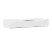 vidaXL Comodino Bianco Minimalista con Due Cassetti per Organizzazione della Camera da Letto, Stoccaggio Compatto per Camere Matrimoniali e degli Ospiti, Facile da Pulire e Mantenere, Mobili in Legno