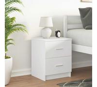 vidaXL Comodino con 2 Cassetti Bianco 40x36x50 cm