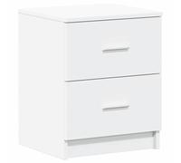 vidaXL Comodino con 2 Cassetti Bianco 40x36x50 cm, tavolino da Notte, tavolino, Arredamento per Camera da Letto, Comodino per Camera da Letto