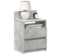 vidaXL Comodino con 2 Cassetti Grigio Cemento 40x33x60 cm