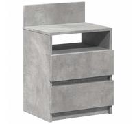vidaXL Comodino con 2 Cassetti Grigio Cemento 40x33x60 cm, tavolino da Notte, tavolino, Arredamento per Camera da Letto, Comodino per Camera da Letto