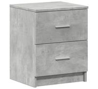 vidaXL Comodino con 2 Cassetti Grigio Cemento 40x36x50 cm, tavolino da Notte, tavolino, Arredamento per Camera da Letto, Comodino per Camera da Letto