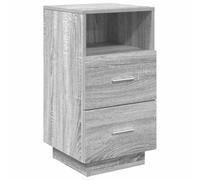 vidaXL Comodino con 2 Cassetti Grigio Sonoma 36x36x68 cm, tavolino da Notte, tavolino, Arredamento per Camera da Letto, Comodino per Camera da Letto