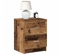 vidaXL Comodino con 2 Cassetti Legno Antico 40x36x50 cm, tavolino da Notte, tavolino, Arredamento per Camera da Letto, Comodino per Camera da Letto