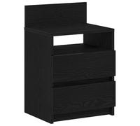 vidaXL Comodino con 2 Cassetti Nero 40x33x60 cm, tavolino da notte, tavolino, arredamento per camera da letto, comodino per camera da letto