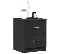 vidaXL Comodino con 2 Cassetti Nero 40x36x50 cm
