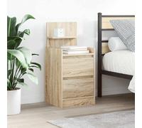 vidaXL Comodino con 2 Cassetti Rovere Sonoma 38x34x80 cm, tavolino da Notte, tavolino, tavolino per Camera da Letto, Comodino per Camera da Letto
