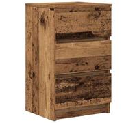 vidaXL Comodino con 3 Cassetti Legno Antico 39x35x65 cm