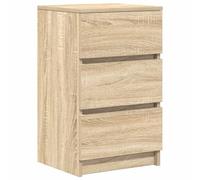 vidaXL Comodino con 3 Cassetti Rovere Sonoma 39x35x65 cm
