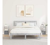 vidaXL Comodino 2 Pz Grigio Cemento 25,5 x 22 x 49,5 cm Legno Lavorato, Comodino, Rettangolare Design Moderno Materiale Resistente, Spazio sufficiente per tutti i tuoi oggetti e decorazioni