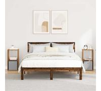 vidaXL Comodino con cassetto 2 pcs Legno vecchio 30,5 x 27 x 59,5 cm