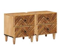 vidaXL Comodino con cassetto 2 pcs Marrone 40 x 33,5 x 46 cm