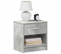vidaXL Comodino con Cassetto Grigio Cemento 39x28x41 cm