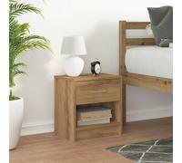 vidaXL Comodino con Cassetto Rovere Artigianale 39x28x41 cm