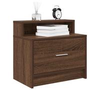 vidaXL Comodino con Cassetto Rovere Marrone 51x31x47 cm