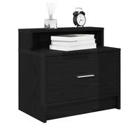 vidaXL Comodino con Cassetto Rovere Nero 51x31x47 cm