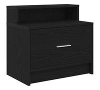 vidaXL Comodino con Cassetto Rovere Nero 51x31x47 cm