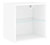 Comodino con luci led a parete bianco