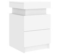 vidaXL Comodino con Luci LED Bianco 35x39x55 cm