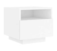 vidaXL Comodino con Luci LED Bianco 40x39x37 cm