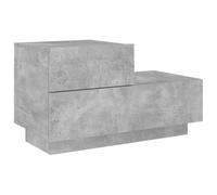 vidaXL Nachtkastje met LED-verlichting 70x36x40,5 cm betongrijs