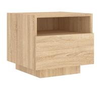 vidaXL Comodino con Luci LED Rovere Sonoma 40x39x37 cm