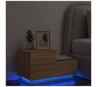 VIDAXL - Comodino Con Luci Led Rovere Sonoma 70x36x40,5 Cm
