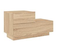VIDAXL - Comodino Con Luci Led Rovere Sonoma 70x36x40,5 Cm