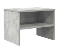 vidaXL Comodino con Vano a Giorno Classico Elegante Versatile Armadietto Notte Tavolino Basso Salotto Robusto Grigio Cemento in Truciolato