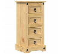 vidaXL Comodino Corona 35x32,5x74 cm in Legno Massello di Pino